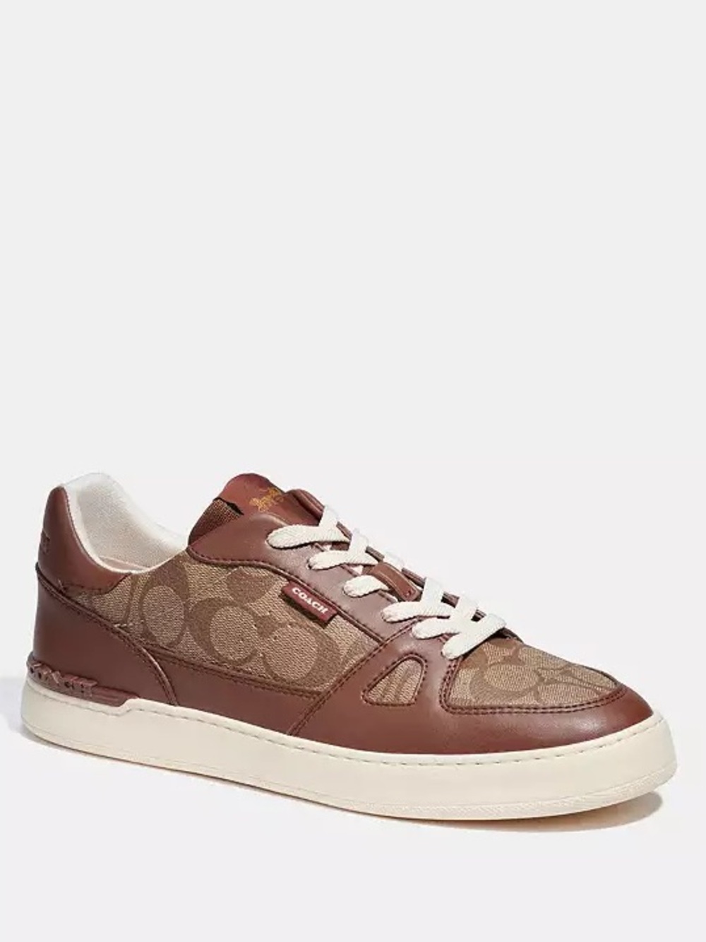 Coach Clip Court Sneaker in Saddle